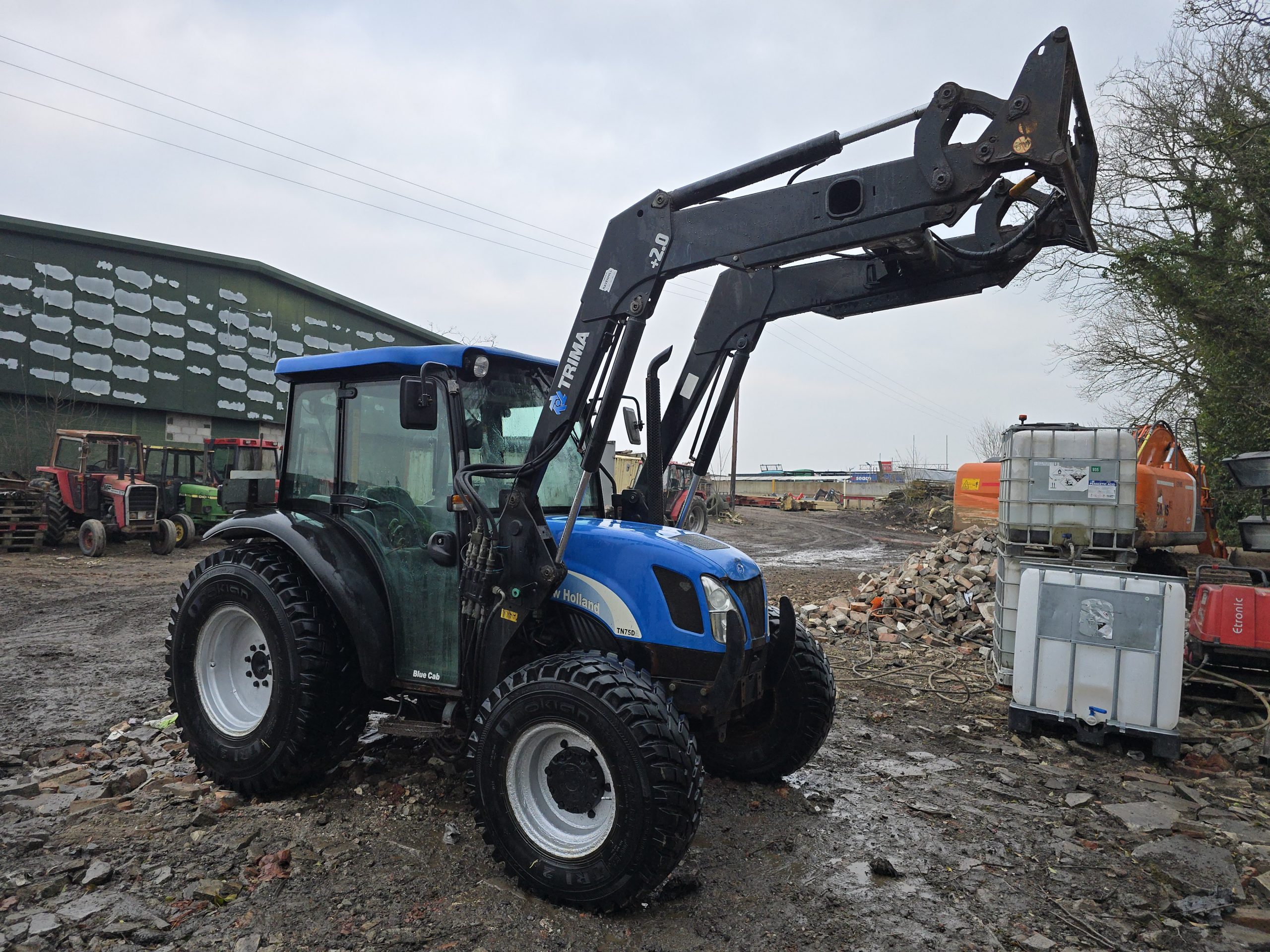 New holland tn75 4x4 loader tractor manual shuttle joystick